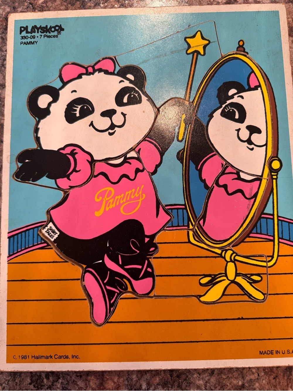 Playskool Pammy Panda Pink Puzzle Piece Set